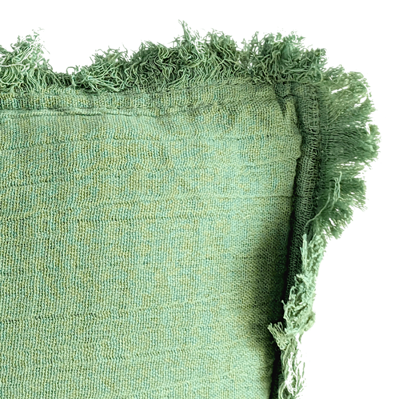 Coussin rectangulaire à franges 40x60 cm