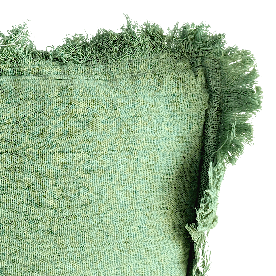 Coussin rectangulaire à franges 40x60 cm