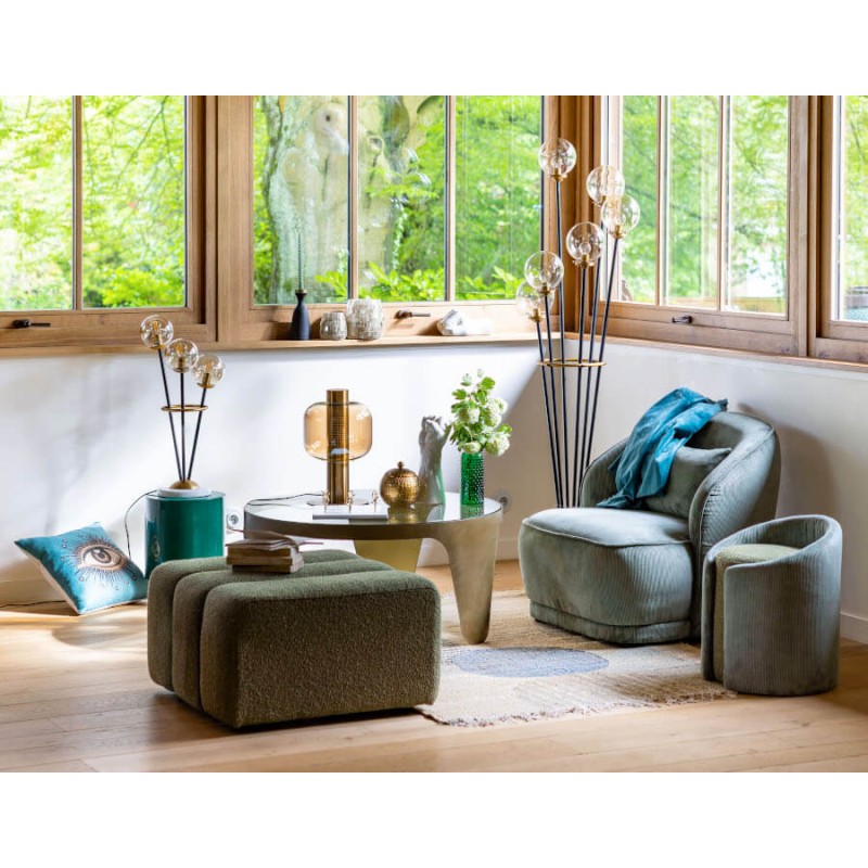 Coussin bleu motif œil protecteur – 45x45 cm | Deco-Delight.com