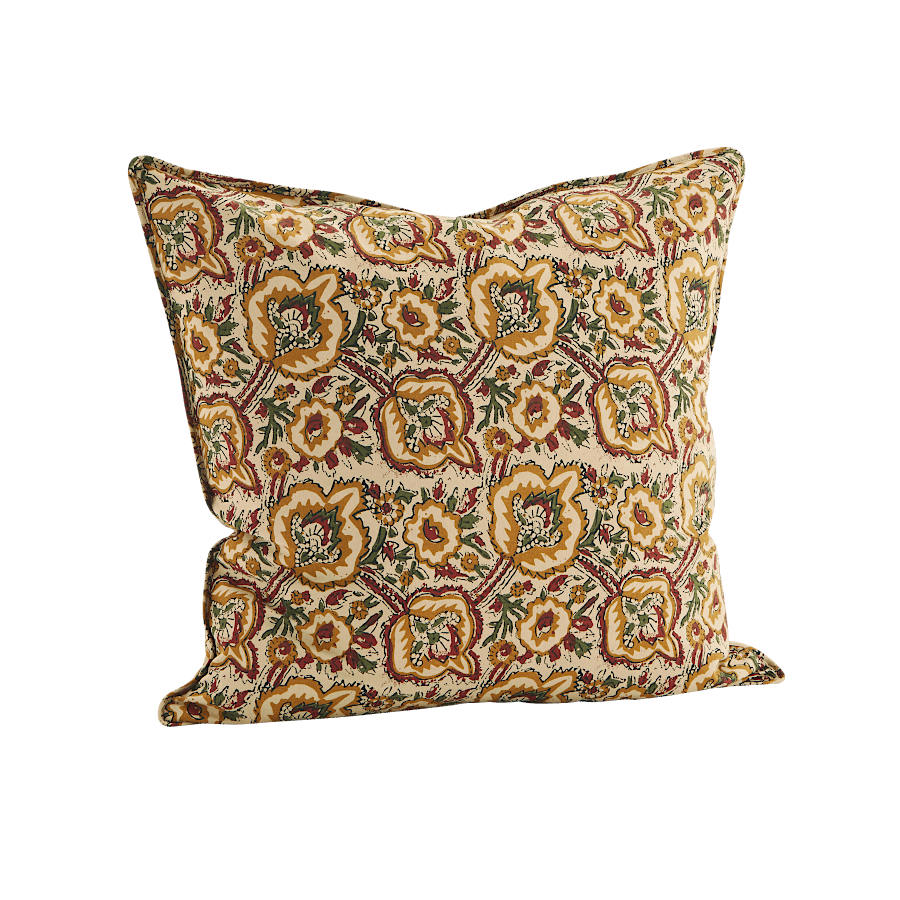 Housse de coussin 50x50 cm motif floral stylisé | Deco-Delight.com