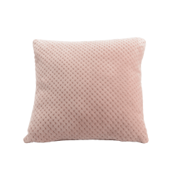 Coussin Alvéoles carré 40x40 cm - Rose poudré | Deco-Delight.com