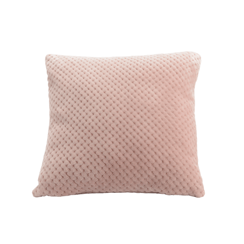 Coussin Alvéoles carré 40x40 cm - Rose poudré | Deco-Delight.com