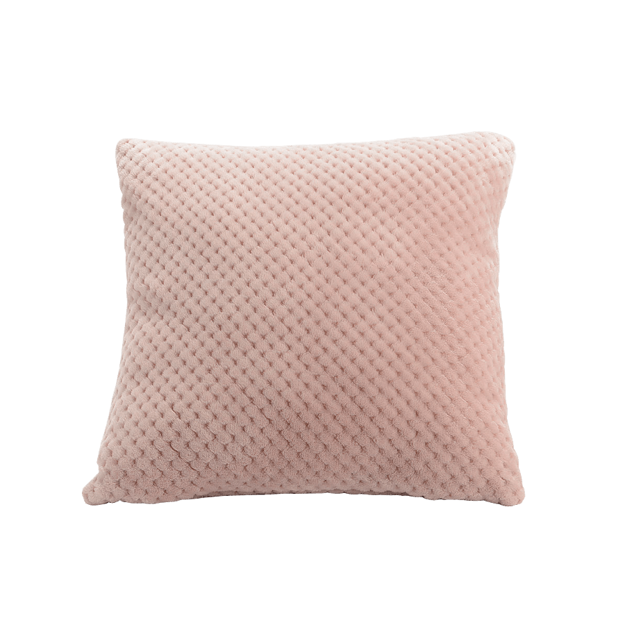 Coussin Alvéoles carré 40x40 cm - Rose poudré | Deco-Delight.com