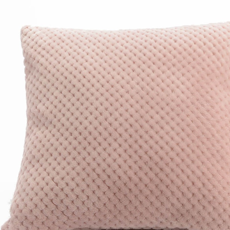 Coussin Alvéoles carré 40x40 cm - Rose poudré | Deco-Delight.com