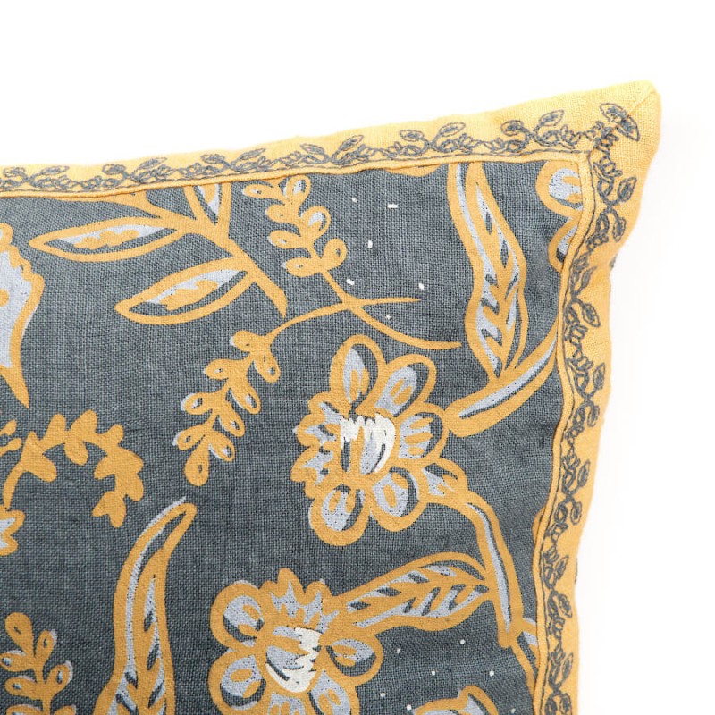 Coussin imprimé en lin 40x60 cm Motifs floraux | Deco-Delight.com