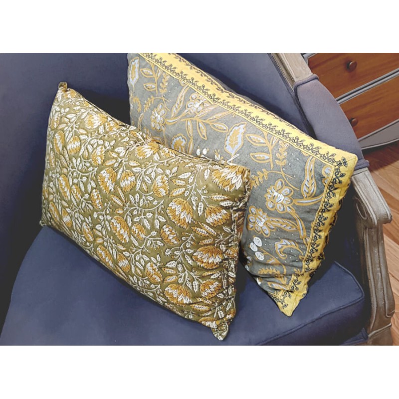 Coussin imprimé en lin 40x60 cm Motifs floraux | Deco-Delight.com