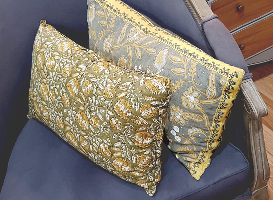 Coussin imprimé en lin 40x60 cm Motifs floraux | Deco-Delight.com