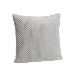 Coussin Alvéoles 40x40 cm - Gris Clair Lumineux | Deco-Delight.com