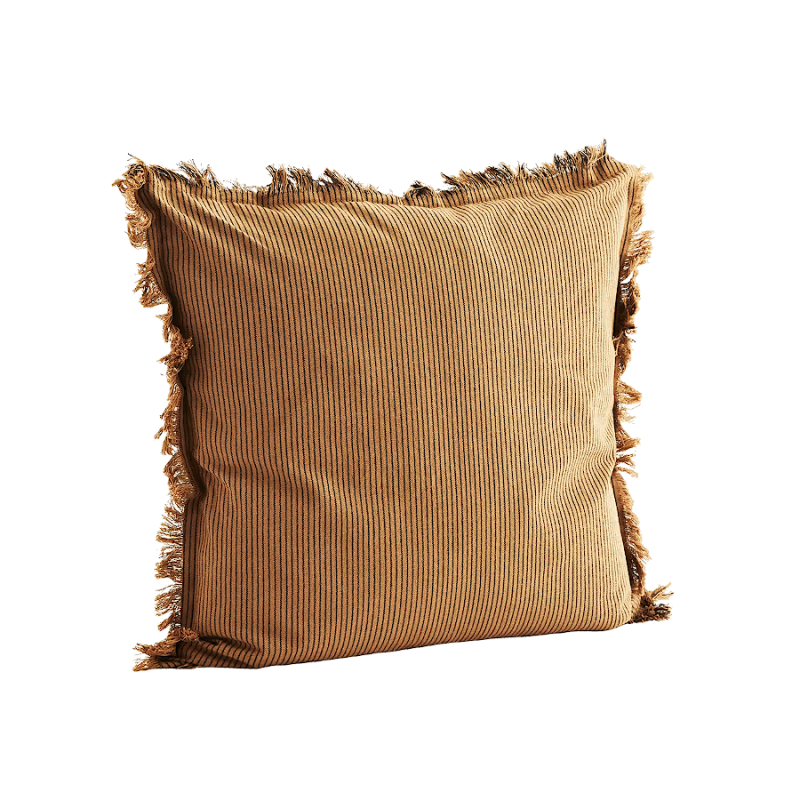 Housse de coussin Camel 50x50 cm à Rayures | Deco-Delight.com