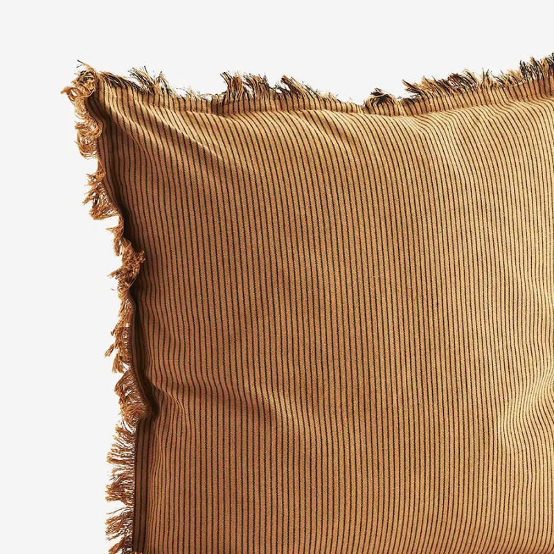 Housse de coussin Camel 50x50 cm à Rayures | Deco-Delight.com