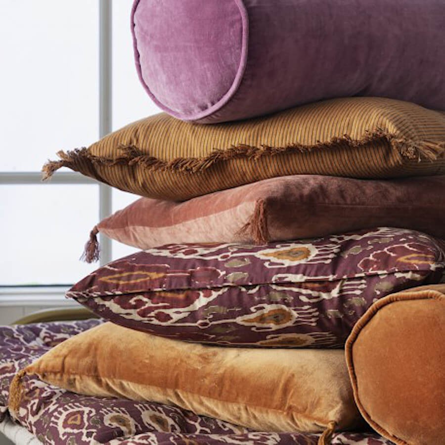 Housse de coussin Camel 50x50 cm à Rayures | Deco-Delight.com