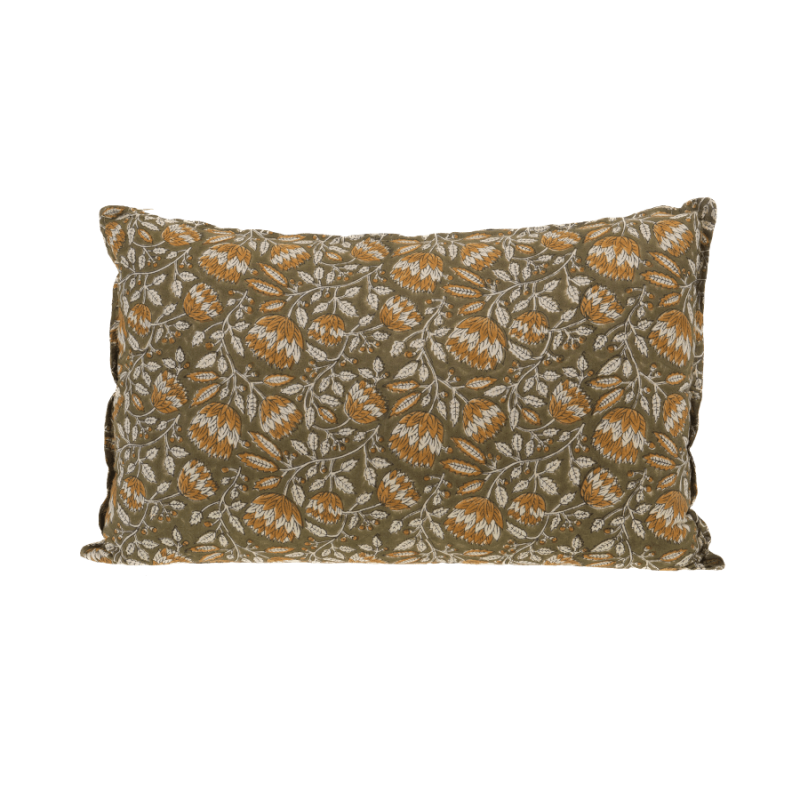 Coussin 40x60 cm -  Bohème Vert Olive et Ocre | Deco-Delight.com