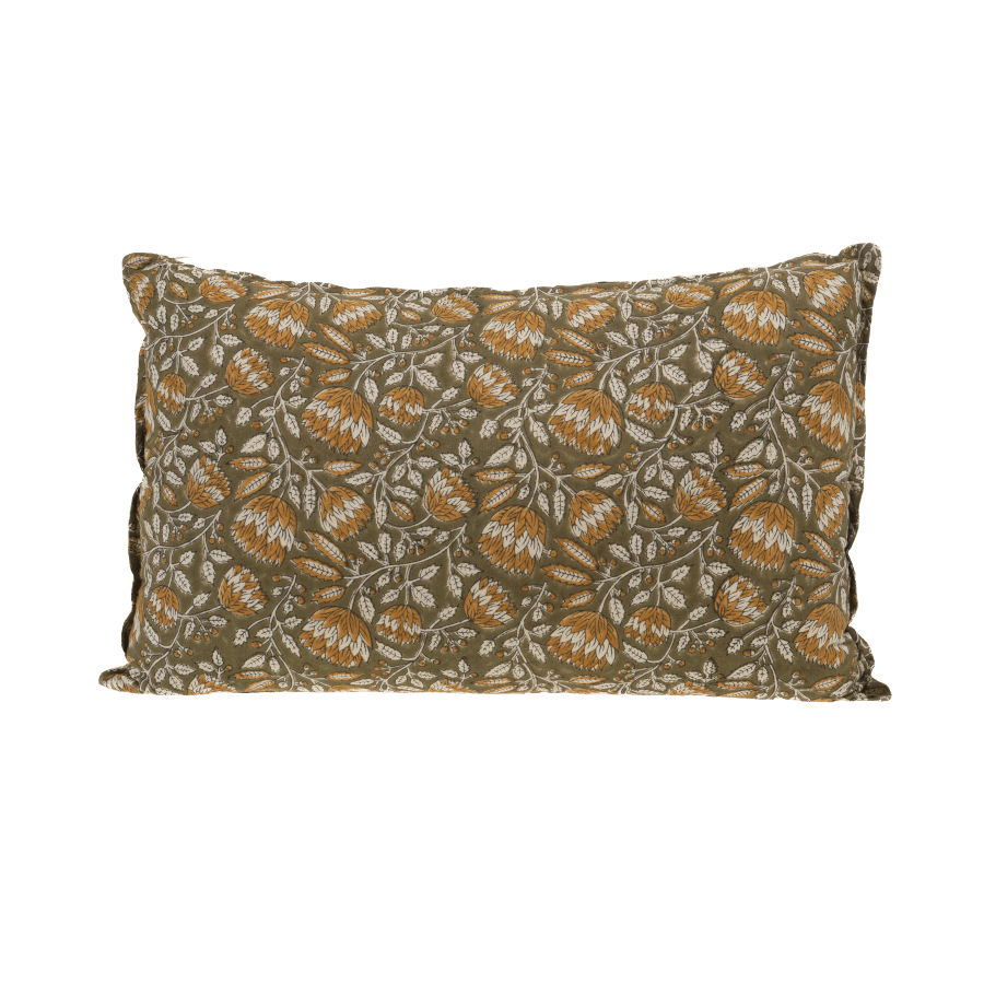 Coussin 40x60 cm -  Bohème Vert Olive et Ocre | Deco-Delight.com