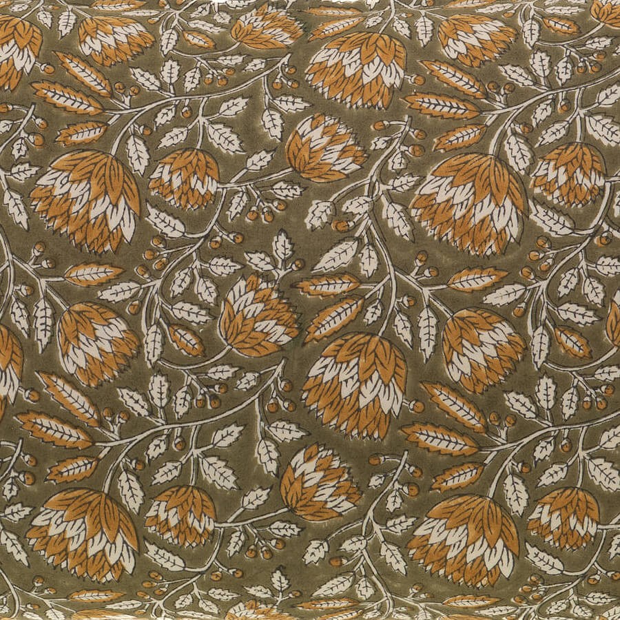 Coussin 40x60 cm -  Bohème Vert Olive et Ocre | Deco-Delight.com