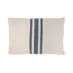 Coussin en coton écru à rayures colorées 40x60 cm | Deco-Delight.com