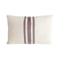 Coussin en coton écru à rayures colorées 40x60 cm | Deco-Delight.com