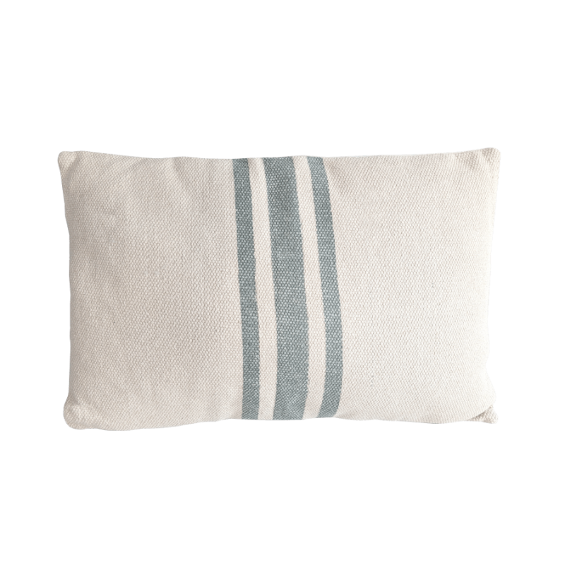 Coussin en coton écru à rayures colorées 40x60 cm | Deco-Delight.com