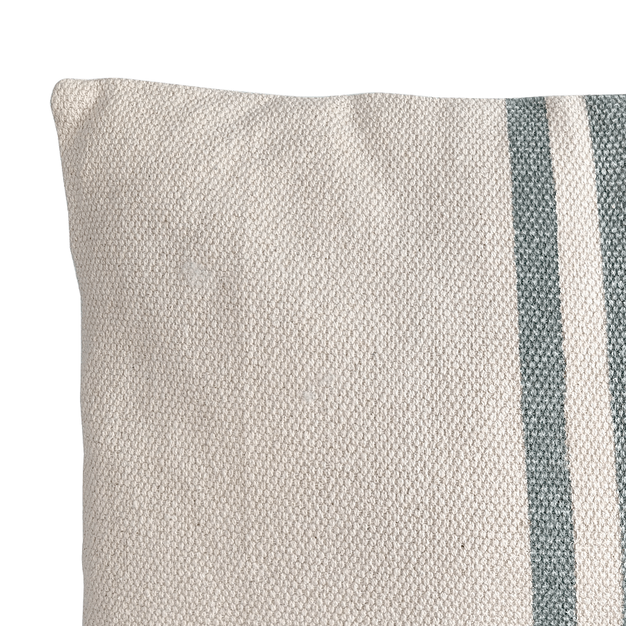 Coussin en coton écru à rayures colorées 40x60 cm | Deco-Delight.com