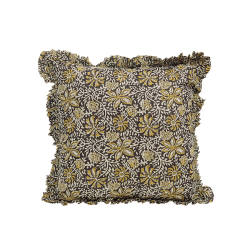 Coussin 50x50 cm - Imprimé Floral à Volant | Deco-Delight.com