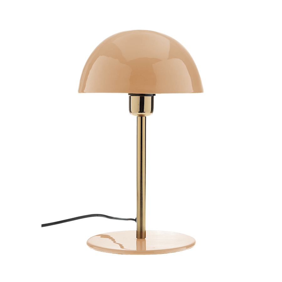 Lampe à poser en métal pêche nougat et doré, H36cm