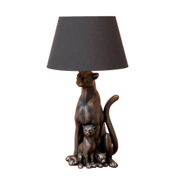 Lampe Panthère noire et ses petits couleur bronze H66,5 cm