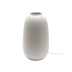 Lampe à poser en porcelaine blanche H24 cm