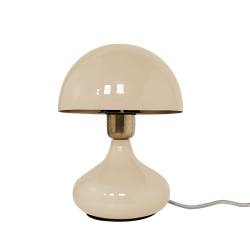 Lampe à poser crème en céramique et métal H24 cm