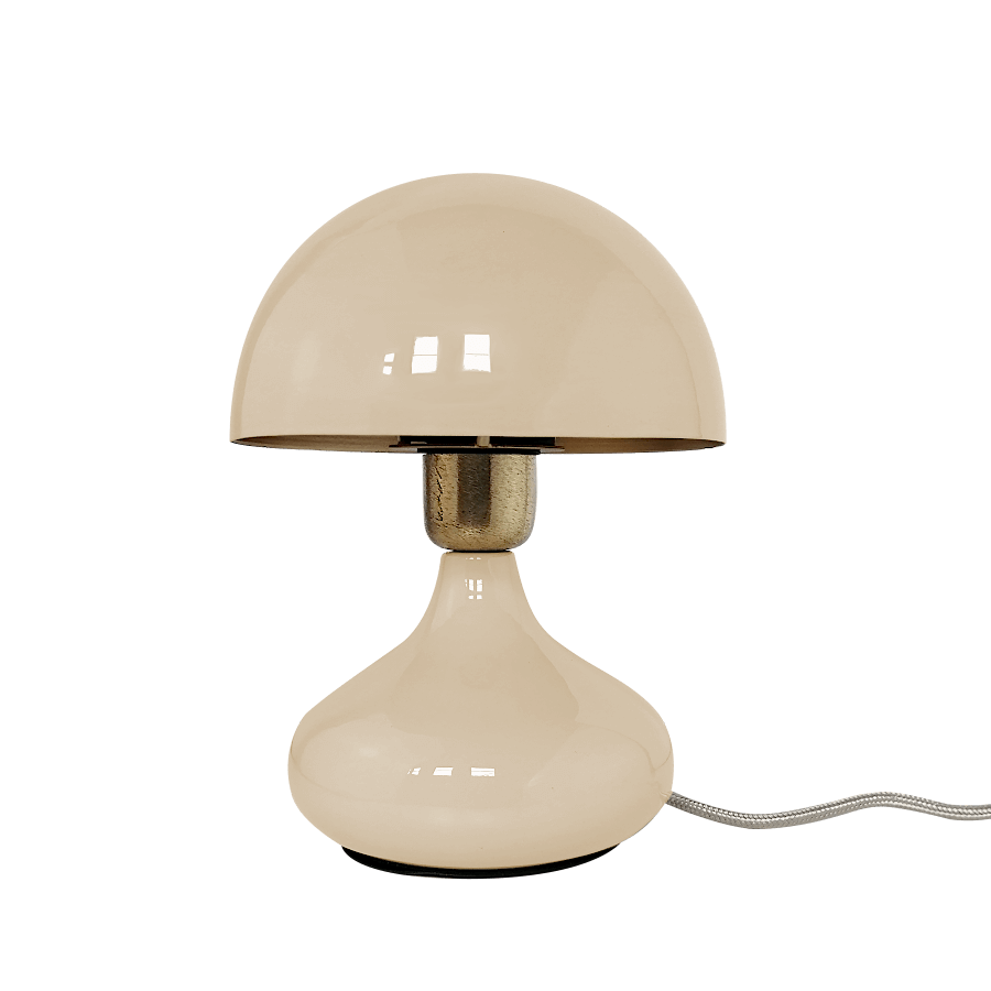 Lampe à poser crème en céramique et métal H24 cm
