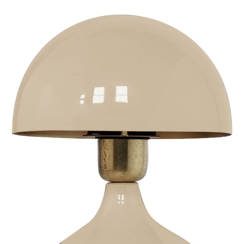 Lampe à poser crème en céramique et métal H24 cm