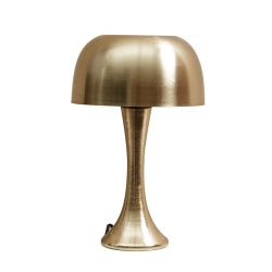 Lampe champignon en métal doré H42 cm Design rétro chic
