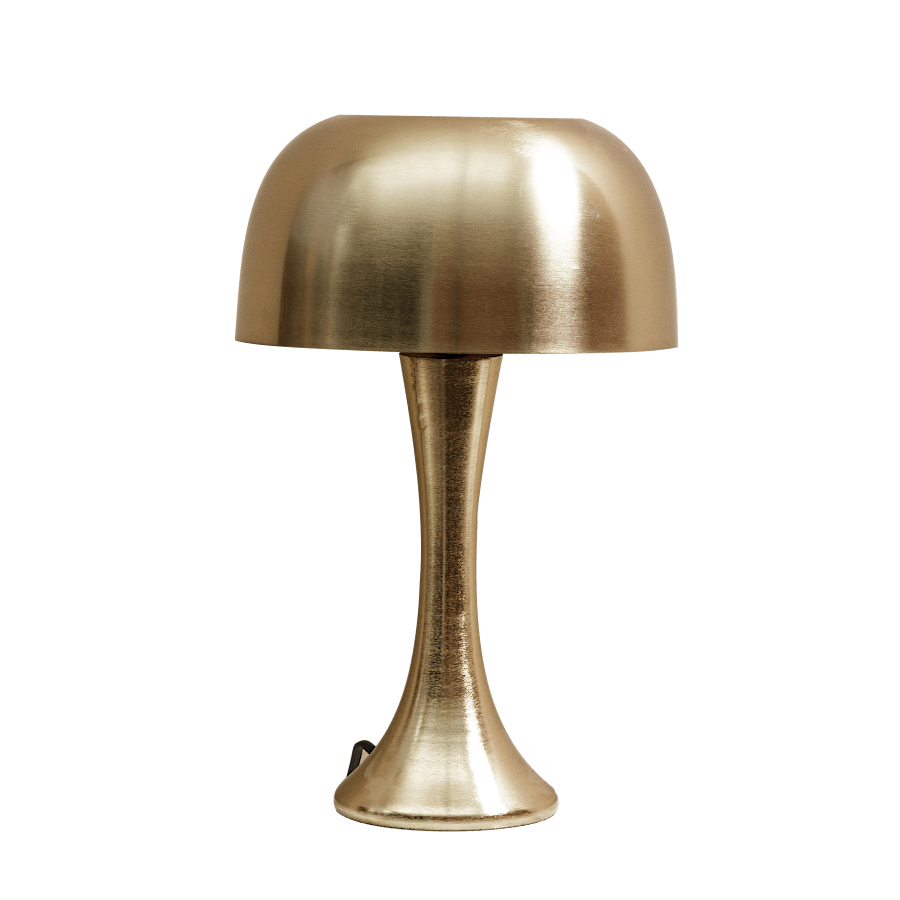Lampe champignon en métal doré H42 cm Design rétro chic