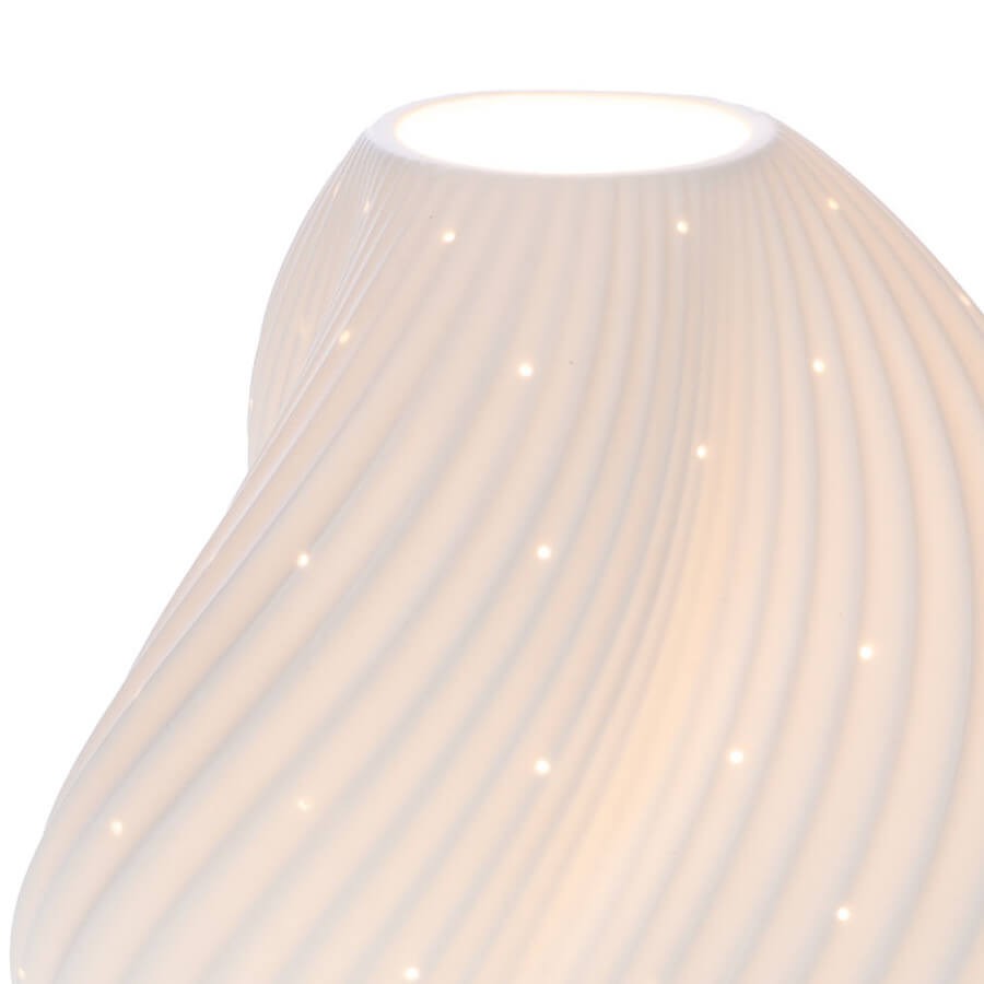 Lampe à poser porcelaine blanche lumineuse H23 cm | Deco-Delight.com