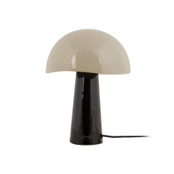 Lampe métal Champignon abat-jour à ondulations H33 cm
