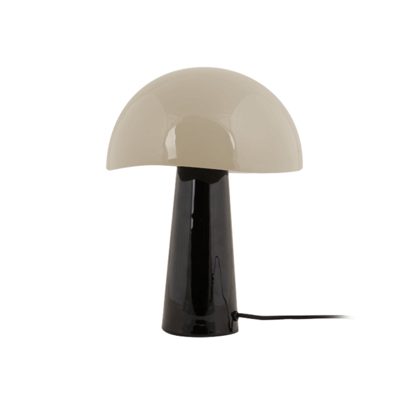 Lampe métal Champignon abat-jour à ondulations H33 cm