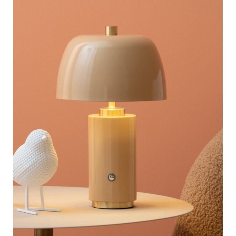 Lampe nomade LED laiton et métal émaillé H30 cm | Deco-Delight.com