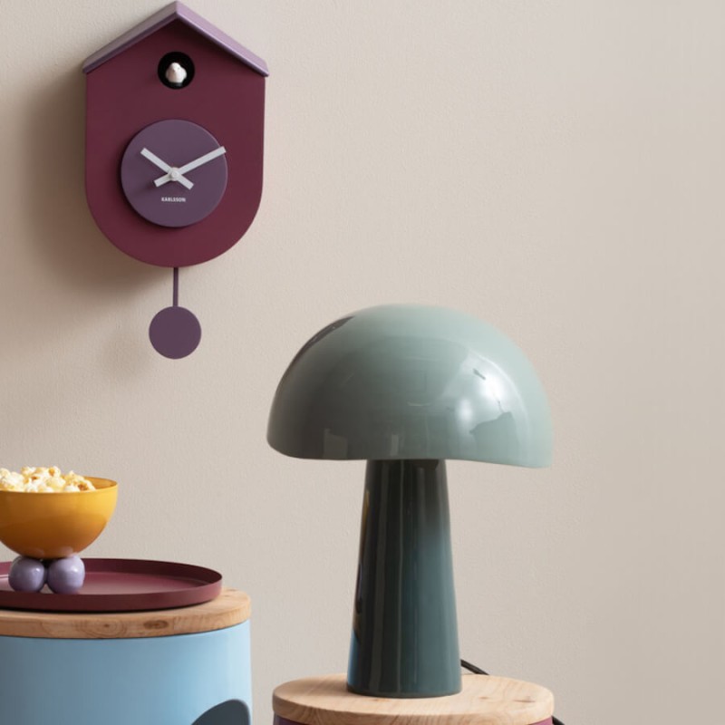 Lampe à poser métal Ondulations misty blue H33 cm | Deco-Delight.com