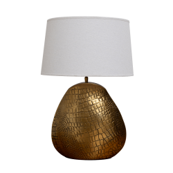 Lampe à poser dorée effet croco H62 cm