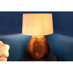 Lampe à poser dorée effet croco H62 cm