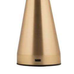 Lampe LED nomade dorée rechargeable H20 cm