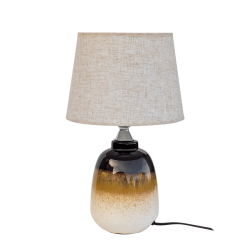 Lampe à poser en céramique dégradé de tons bruns H38 cm