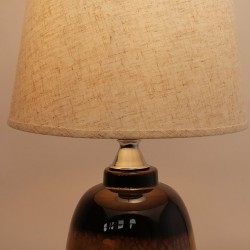 Lampe à poser en céramique dégradé de tons bruns H38 cm