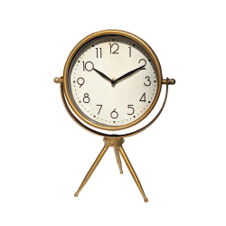 Horloge dorée sur trépied H34,5 cm - Lapérouse