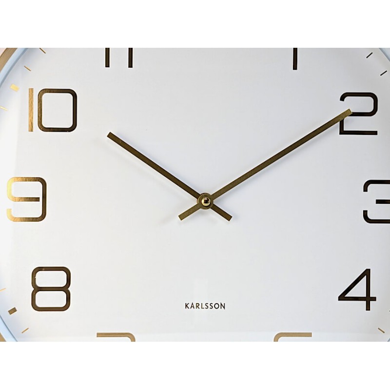 Horloge murale cadran blanc et doré D40 cm