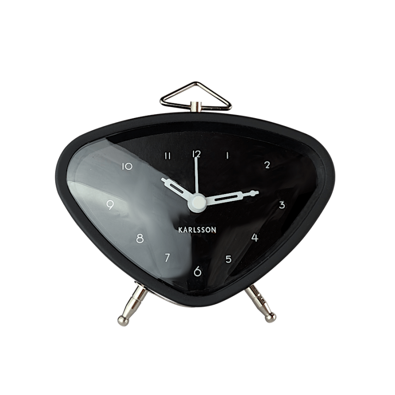 Réveil-matin design triangle noir intense