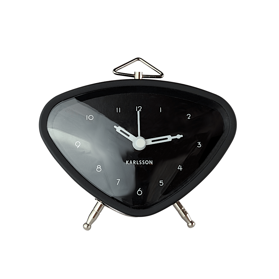 Réveil-matin design triangle noir intense