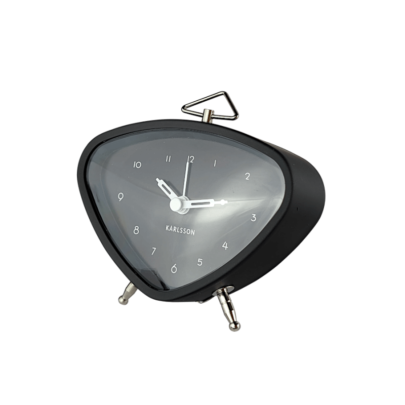 Réveil-matin design triangle noir intense