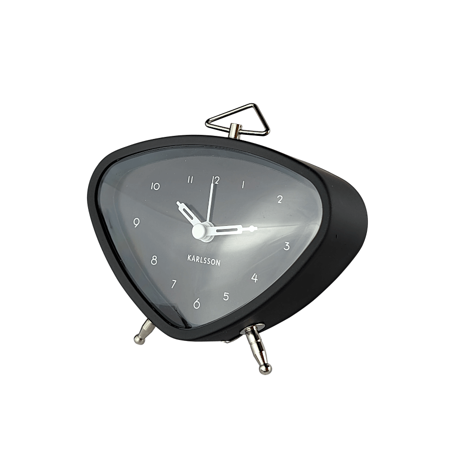 Réveil-matin design triangle noir intense