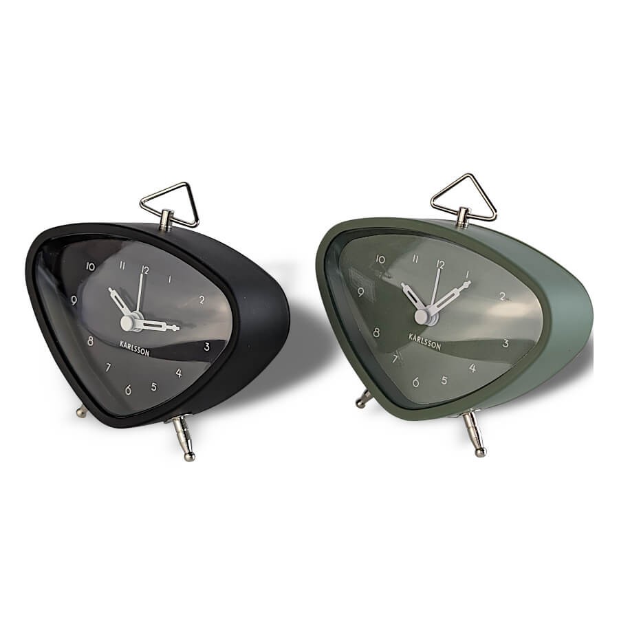 Réveil-matin design triangle noir intense