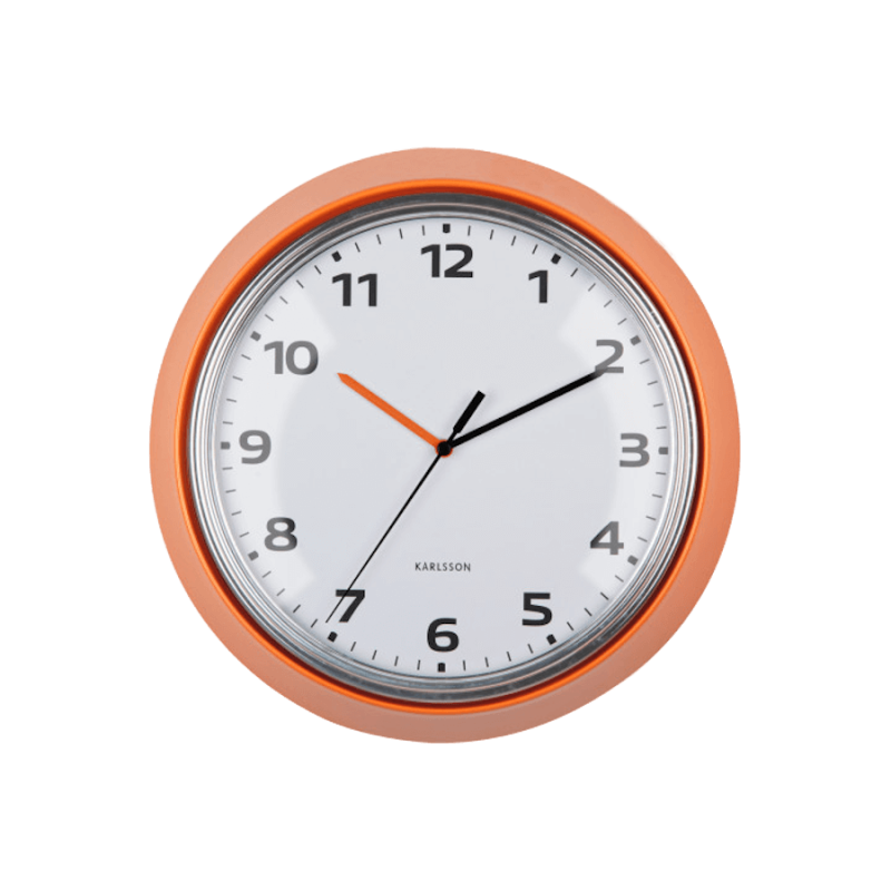 Horloge murale D34 cm - Orange Peps