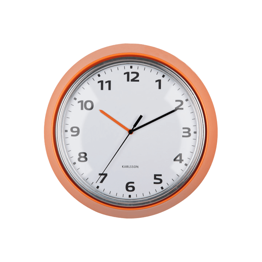 Horloge murale D34 cm - Orange Peps